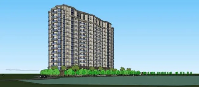 Sketchup Residential Model | High rise Residential Buildings, Modern Style