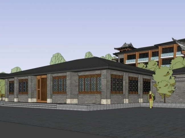 Sketchup Hotel Model | Resort Hotel, Chinese Style