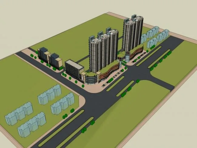 Sketchup Complex Model | Multi story Commercial and Residential Complex, Residential, Commercial, Classical Style
