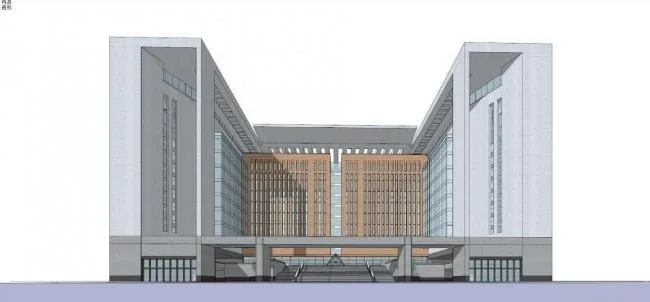 Sketchup School Model | Multi-story primary and secondary schools, teaching buildings, educational buildings, modern style