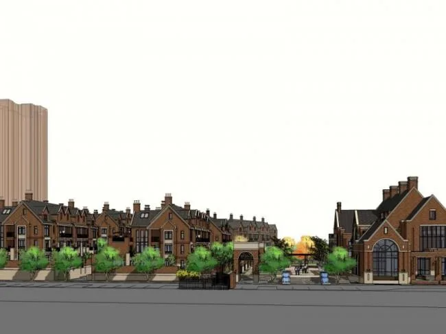 Sketchup Residential Model | Multi story residential community, residential building, British style, classical style
