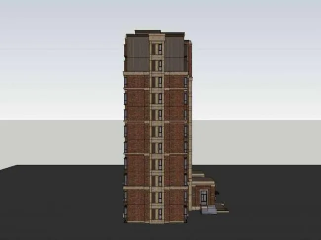 Sketchup Residential Model | High rise Residential Buildings, Western Classical Style