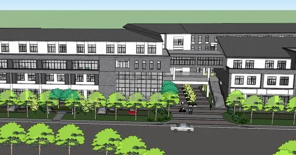 Sketchup Business Model | Multi story Shopping and Leisure Center, Commercial, Modern Chinese Style