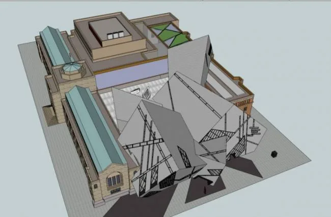 Sketchup Cultural Model | Multi story Museum, Modern Style, Royal Ontario Museum, Daniel Libeskind, Cultural Architecture