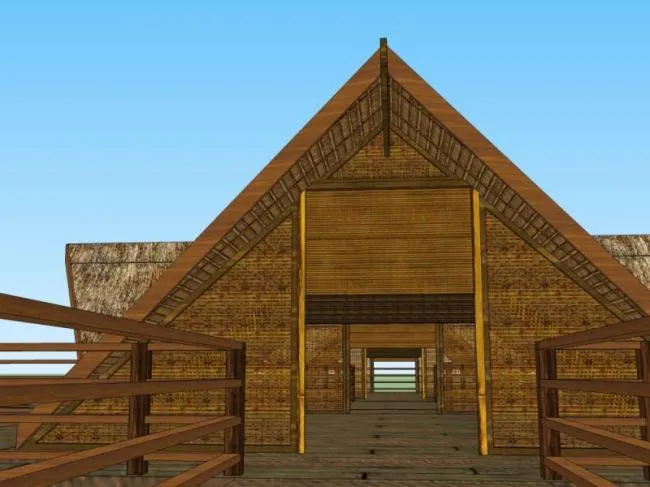 Sketchup Cultural Model | Multi story Visitor Center, Cultural Architecture, Classical Style