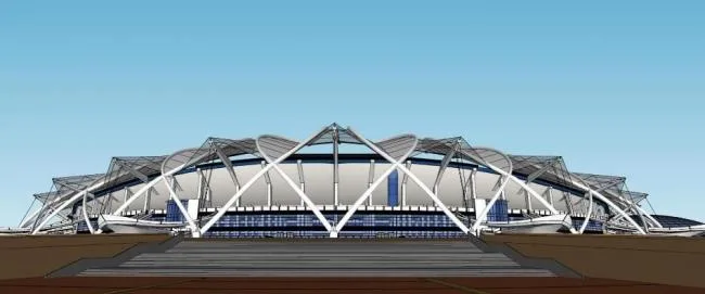 Sketchup Sports Arena Model | Multi story Sports Arena, Modern Style