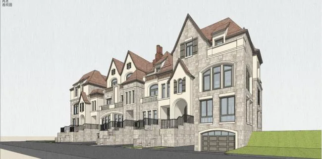 Sketchup Residential Model | Multi story Residence, Classical Style