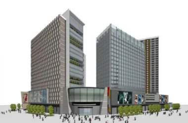Modern High-Rise Office Building Model in SketchUp-BIM WORLD