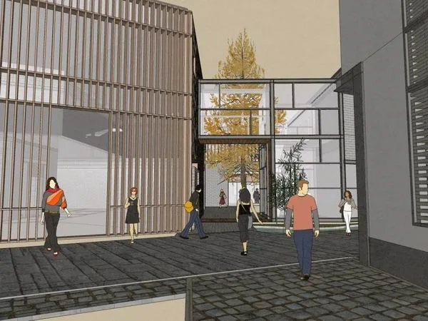 Sketchup Business Model | Multi story Commercial Street, Pedestrian Street, Modern Chinese Style