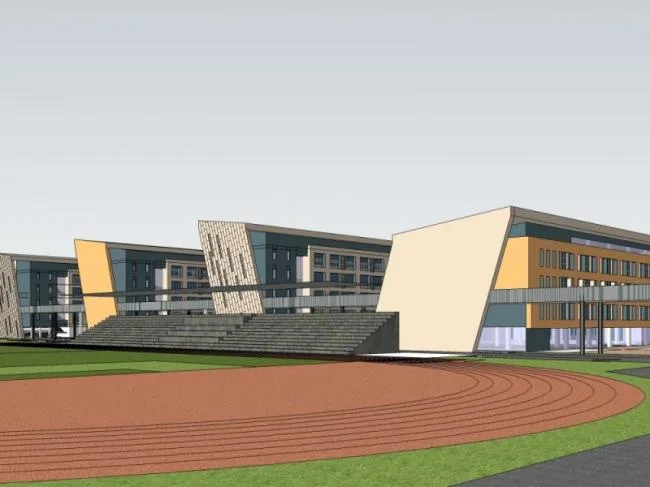Sketchup School Model | Multi story School, Campus Educational Architecture, Modern Style