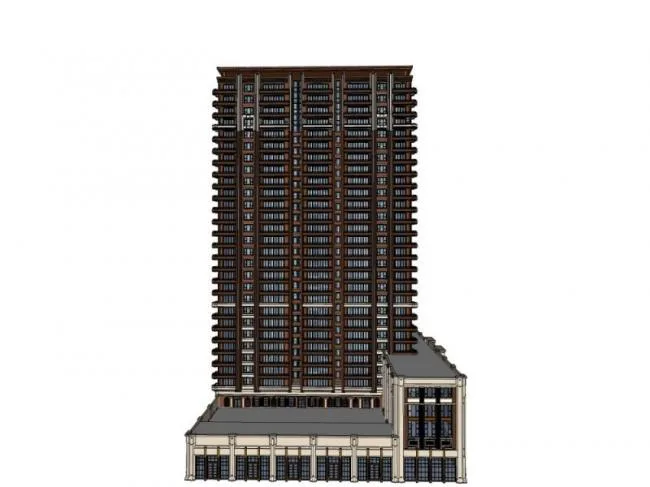 Sketchup Residential Model | High rise Residential Buildings, Residential Buildings, Classical Style