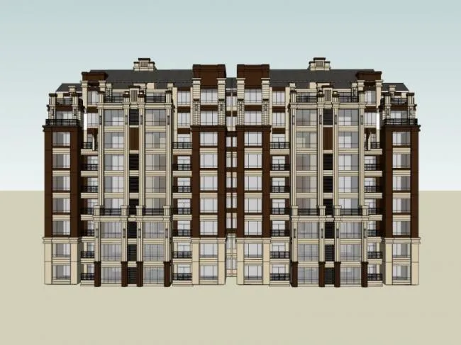 Sketchup Residential Model | Multi story Residence, Residential Building, Classical Style