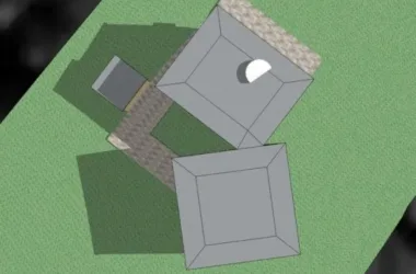 Modern Low-Rise Residential Model in SketchUp Inspired by Louis Kahn-BIM WORLD