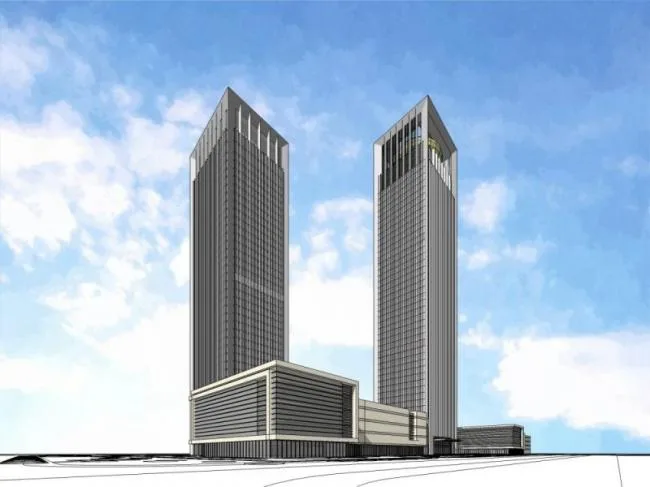 Sketchup Complex Model | Super High rise Commercial Complex, Modern Style