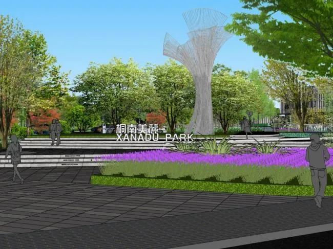 Sketchup Landscape Model | Villa, Modern Style, Landscape
