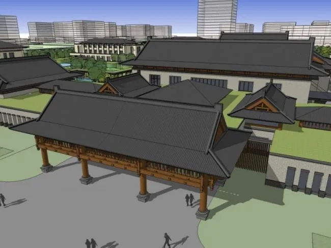 Sketchup Hotel Model | Resort, Multi story Hotel, Modern Chinese Style