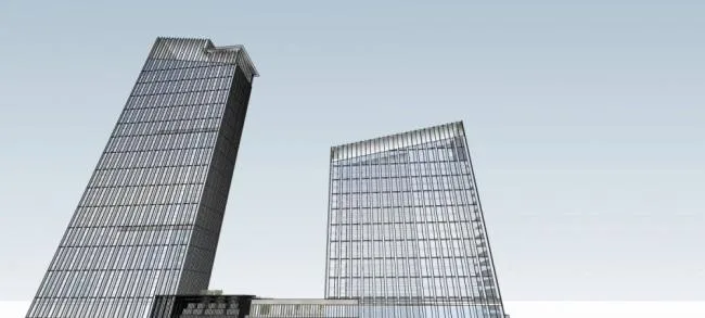 Sketchup Hotel Model | Hangzhou Longhu Xiasha Intercontinental International Hotel, super high-rise, office, modern style