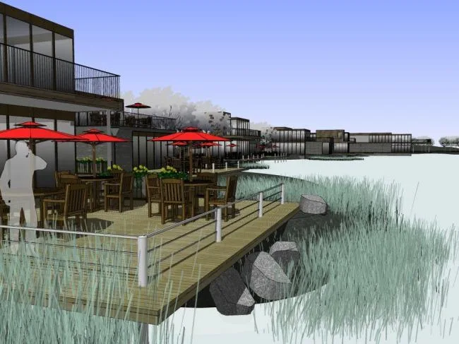 Sketchup Business Model | Bar Street, Modern Style, Commercial Buildings