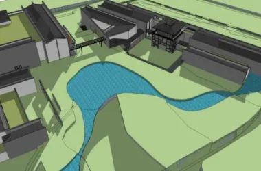 SketchUp Cultural Model: Multi-Story Museum Featuring Traditional Chinese Architecture-BIM WORLD
