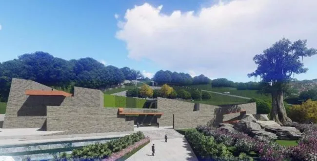 Sketchup Planning Model | Golden Nail Expo Park, Mountain Park, Landscape Planning, Modern Style