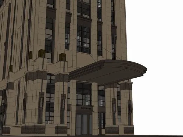 SketchUp Business Model: Designing High-Rise Commercial Buildings in Classical Style-BIM WORLD