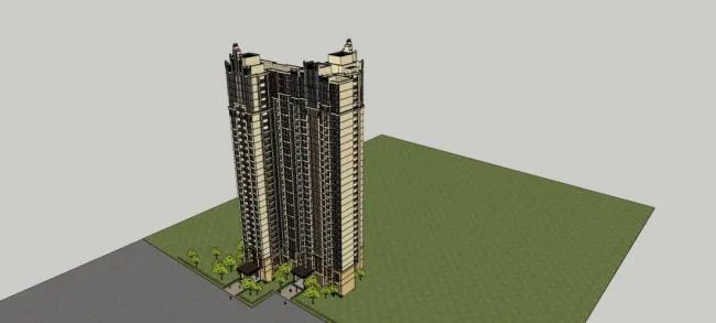 Sketchup Residential Model | High rise Residential Buildings, Neoclassical Style, Residential Buildings