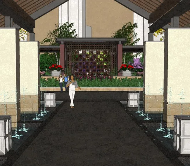 Sketchup Landscape Model | Vanke, Residential Model Area, Demonstration Area Landscape, Modern Style