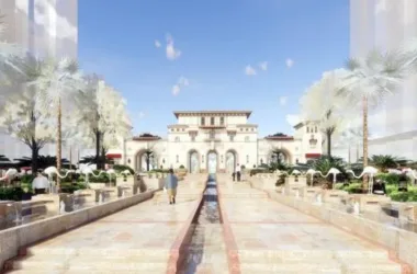 SketchUp Landscape Design: Classical Mediterranean Community Entrance-BIM WORLD