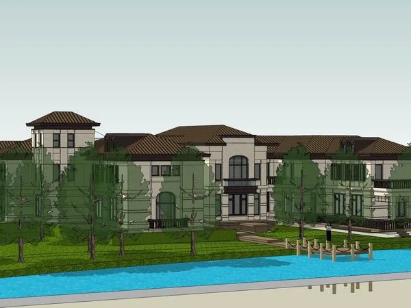 Sketchup Villa Model | Single Family Villa, Classical Style
