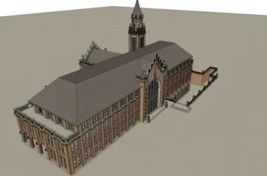 SketchUp Business Model: Classical Multi-Story Clubhouse Design-BIM WORLD