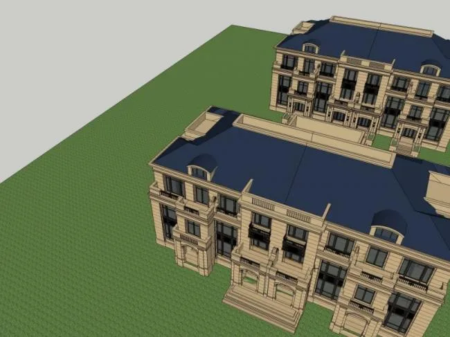 Sketchup Residential Model | Multi story Residence, Classical Style