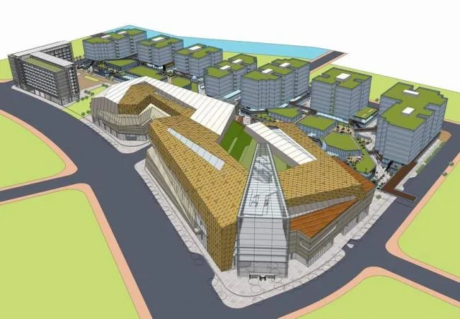 Sketchup Complex Model | Multi story Commercial Complex, Small Multi story Office Building, Modern Style