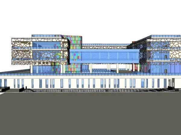 Sketchup Cultural Model | Multi story Art Museum, Cultural Architecture, Modern Style