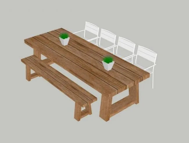 SketchUp Materials for Outdoor Furniture: Assembly Guide for Public Chairs, Park Benches, and Modern Components