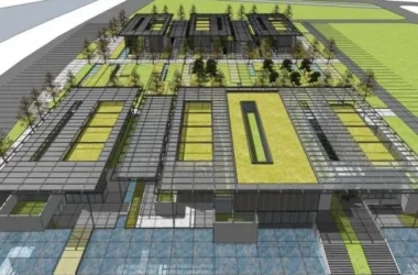 SketchUp Business Model: Modern-Style Sales Center Design-BIM WORLD