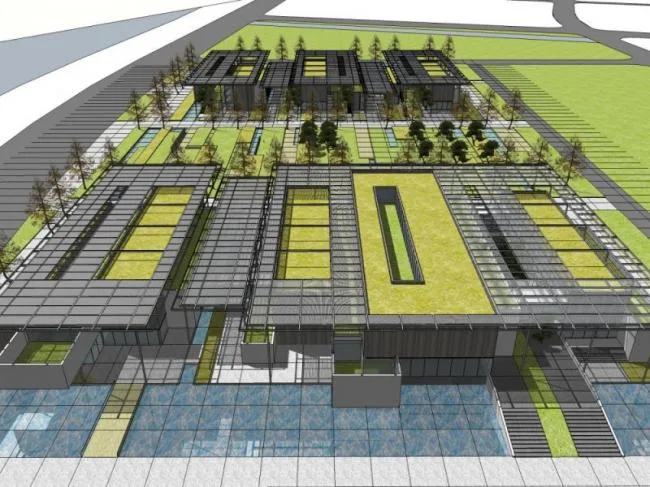 SketchUp Business Model: Modern-Style Sales Center Design