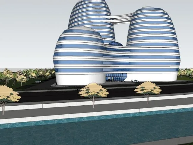 Sketchup Hotel Model | High rise Hotel, Modern Style
