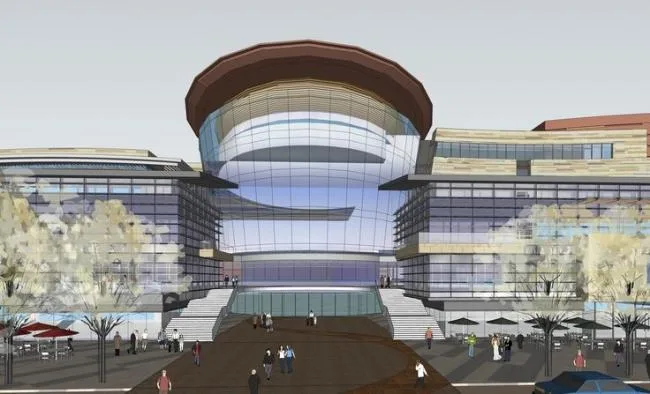 Sketchup Business Model | Multi story Commercial Street, Modern Style