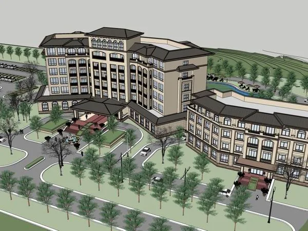 Sketchup Hotel Model | Multi story Hotel, European Classical Style