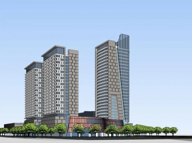 Sketchup Complex Model | Multi story Commercial Complex, Residential, Office, Modern Style
