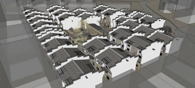 SketchUp Residential Model: Multi-Story Oriental Neoclassical Home with Modern Chinese Design