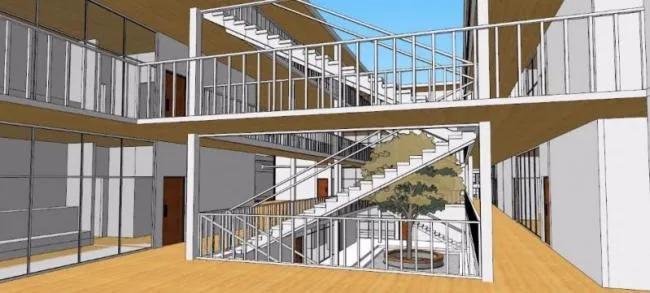 Sketchup School Model | Multi story School, Campus Educational Architecture, Modern Style