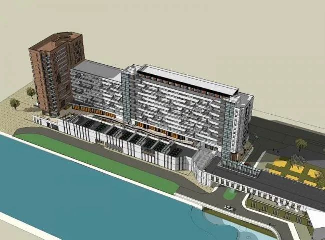 Sketchup Residential Model | Multi story Apartment Dormitory Building, Modern Style