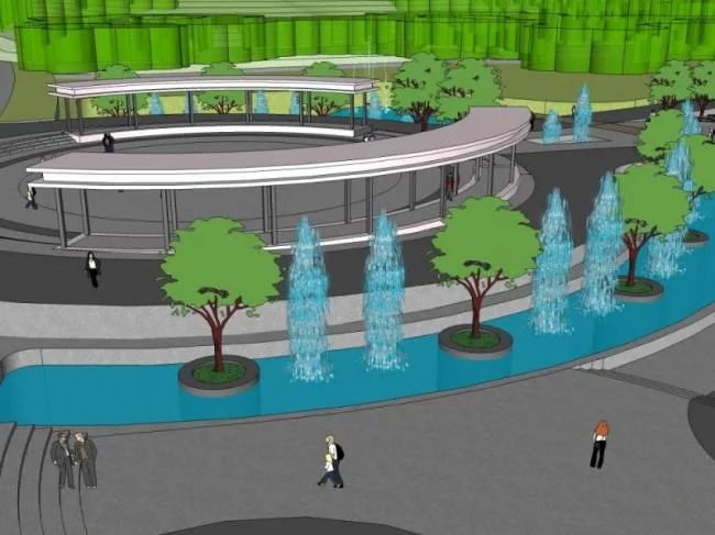 Modern Park Landscape Design in SketchUp