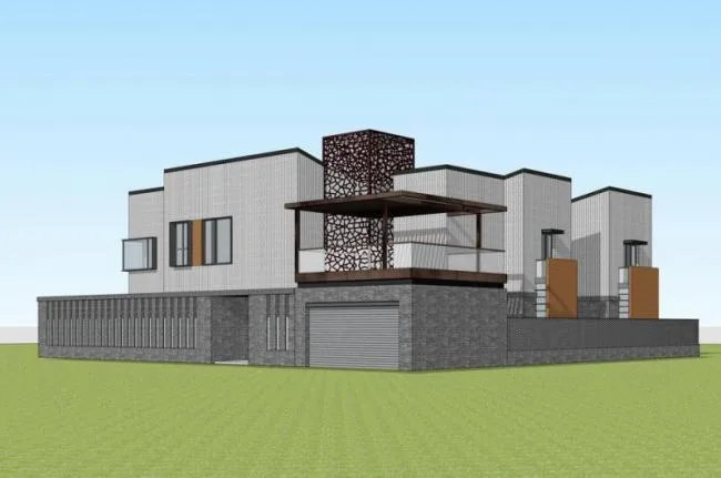 Sketchup Villa Model | Solo Villa, New Chinese Style
