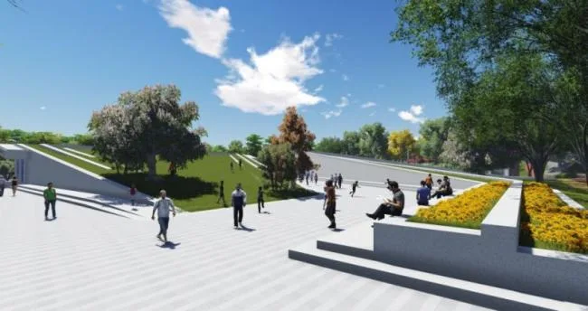 Sketchup Landscape Model | Park Landscape, Modern Style