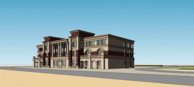 Sketchup School Model | Multi story School, Kindergarten, European, Classical Style, Educational Architecture
