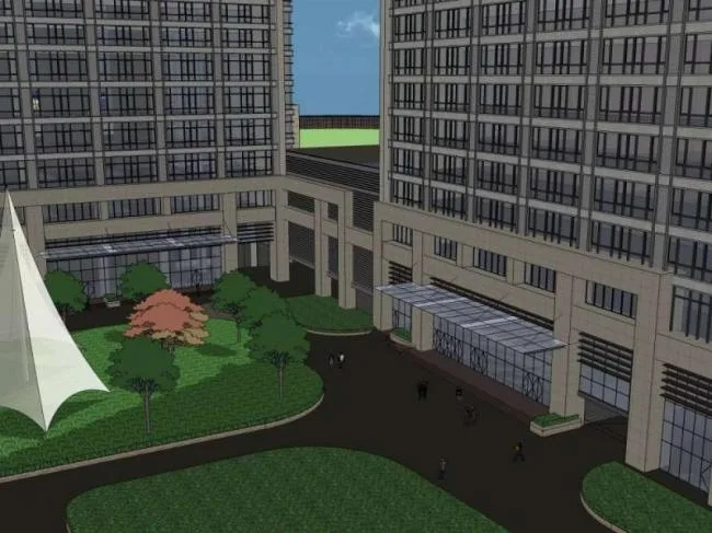 Sketchup Complex Model | Multi story Commercial Complex, Residential, Office, Hotel, Classical Style