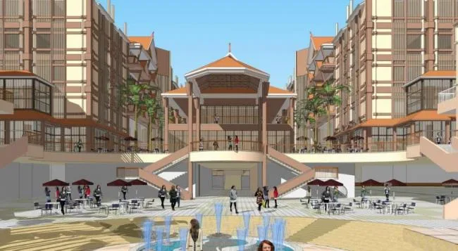 Sketchup Residential Model | Jewelry Town, Multi story Residence, Residential Building, Southeast Asian Style, Classical Style