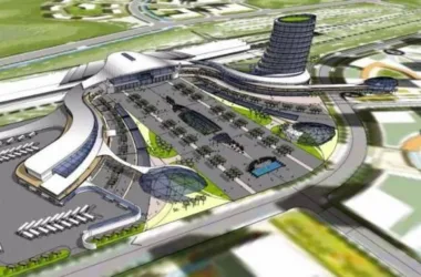 SketchUp Design: Modern Multi-Story Train Station with Station Road Bridge-BIM WORLD
